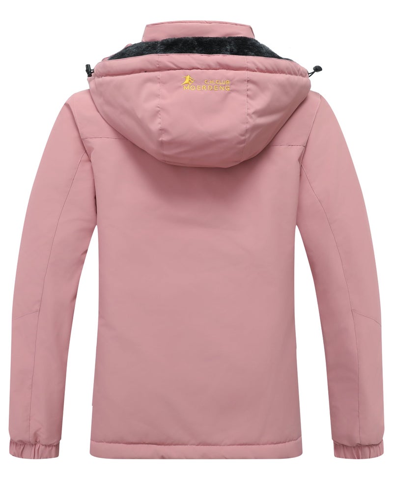 MOERDENG Women's Waterproof Ski Jacket Warm Winter Snow Coat Mountain Windbreaker Hooded Raincoat Jacket - Image 2